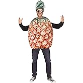 Fun World Men's Pineapple Adult Costume, yellow, STD. Up to 6' / 200 lbs.