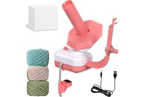 Domigard Yarn Winder,Electric Yarn Ball Winders,10oz Large Automatic Winder for Crocheting and Knitting,The Helper for Knitting Enthusiast (Pink)