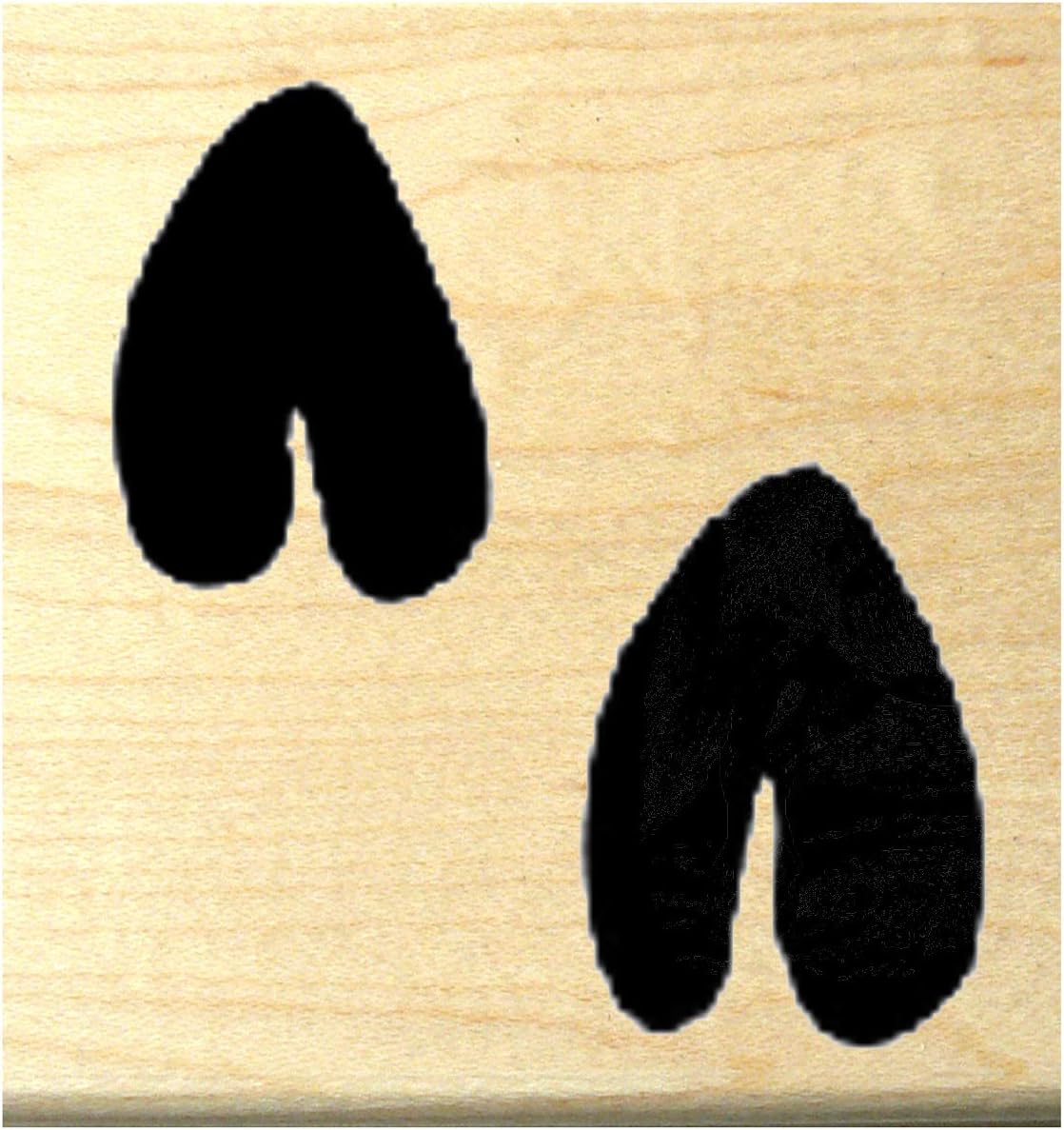 P4 Deer Print Rubber Stamp