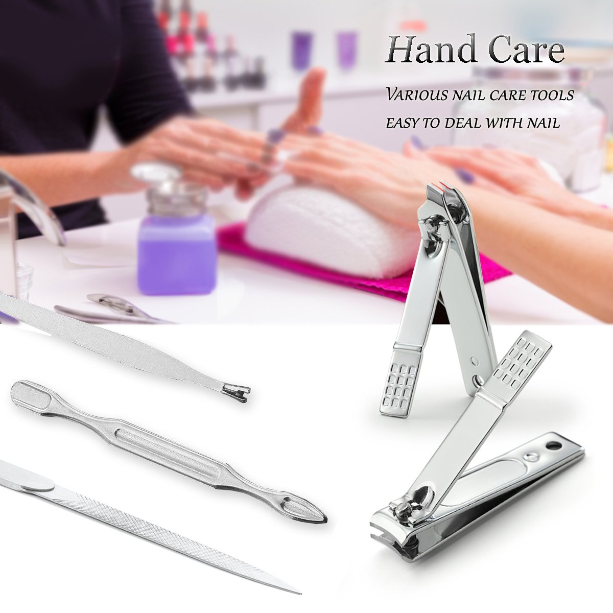 Keiby Citom Professional Stainless Steel Nail Clipper Set Nail Tools Manicure & Pedicure Set of 12pcs - Travel & Grooming Kit with Luxurious Case (Coffee) : Beauty