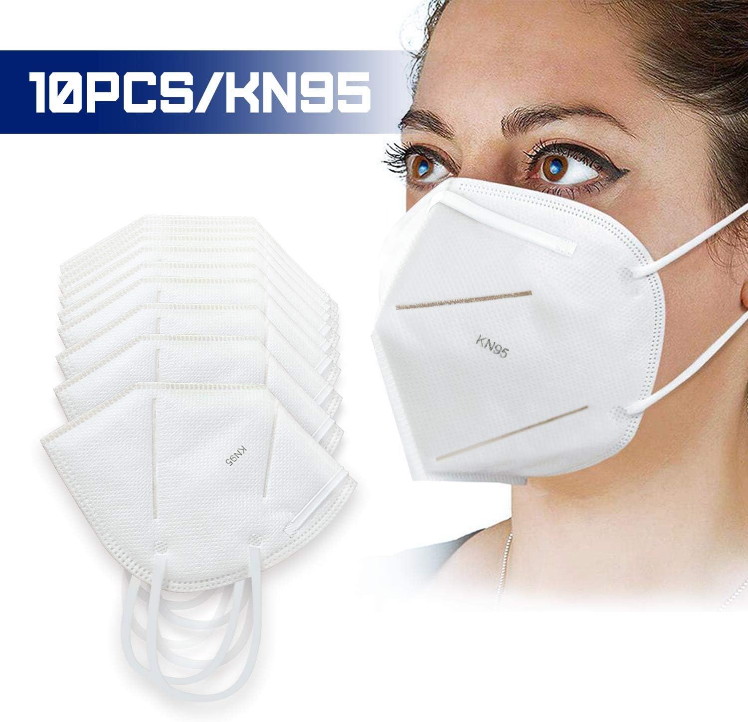 YFEZBY FDA Certificate Face Masks Surgical Industrial Mask with 3D Premium and 4 Ply Breathable Face Mask for Outdoor (10 PCS)