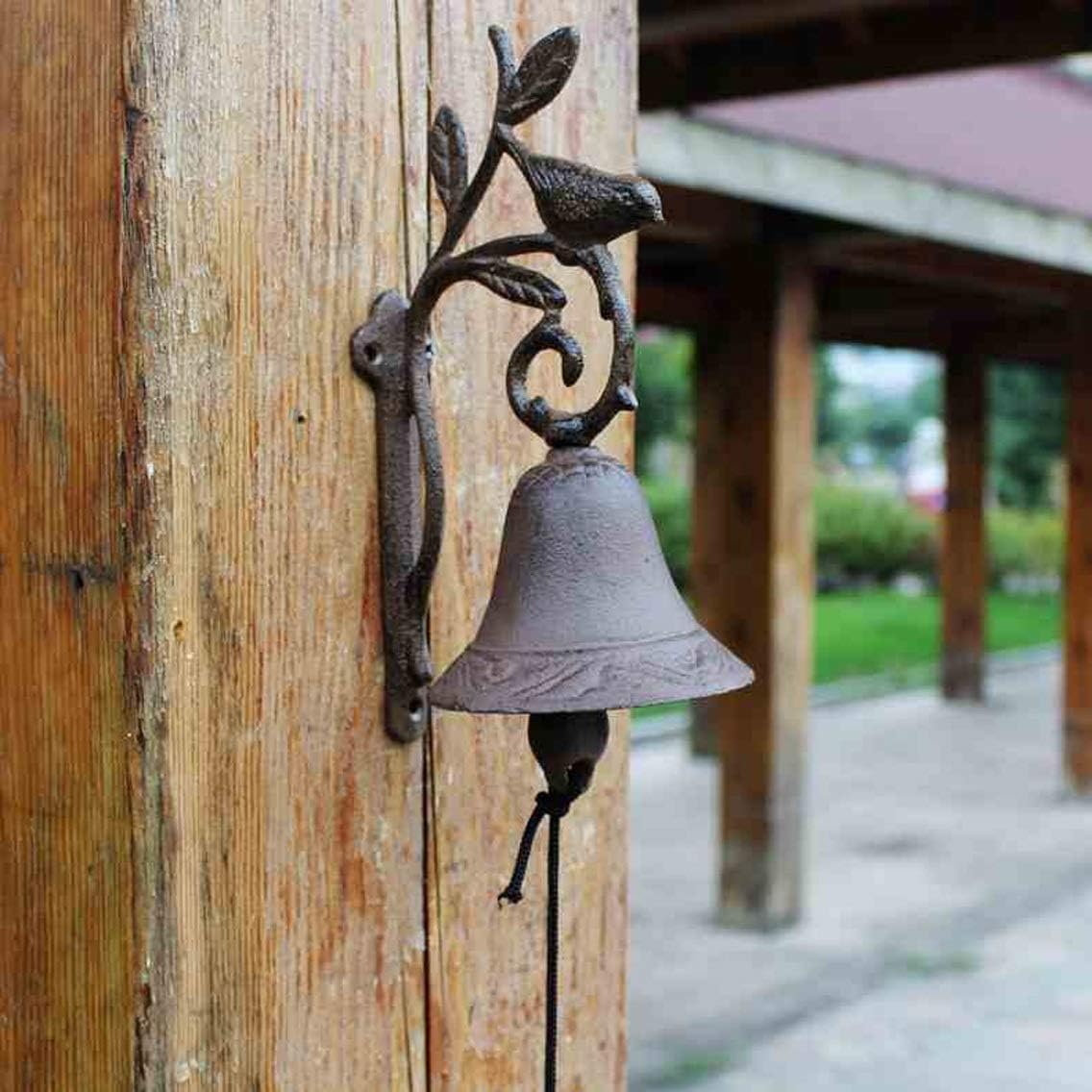 XXHDEE Cast Iron Crafts Iron doorbell Bracelet Branch Bird Bell Home Decoration Wall Decoration 12.5x9.8x23.5cm Cast Iron doorbell