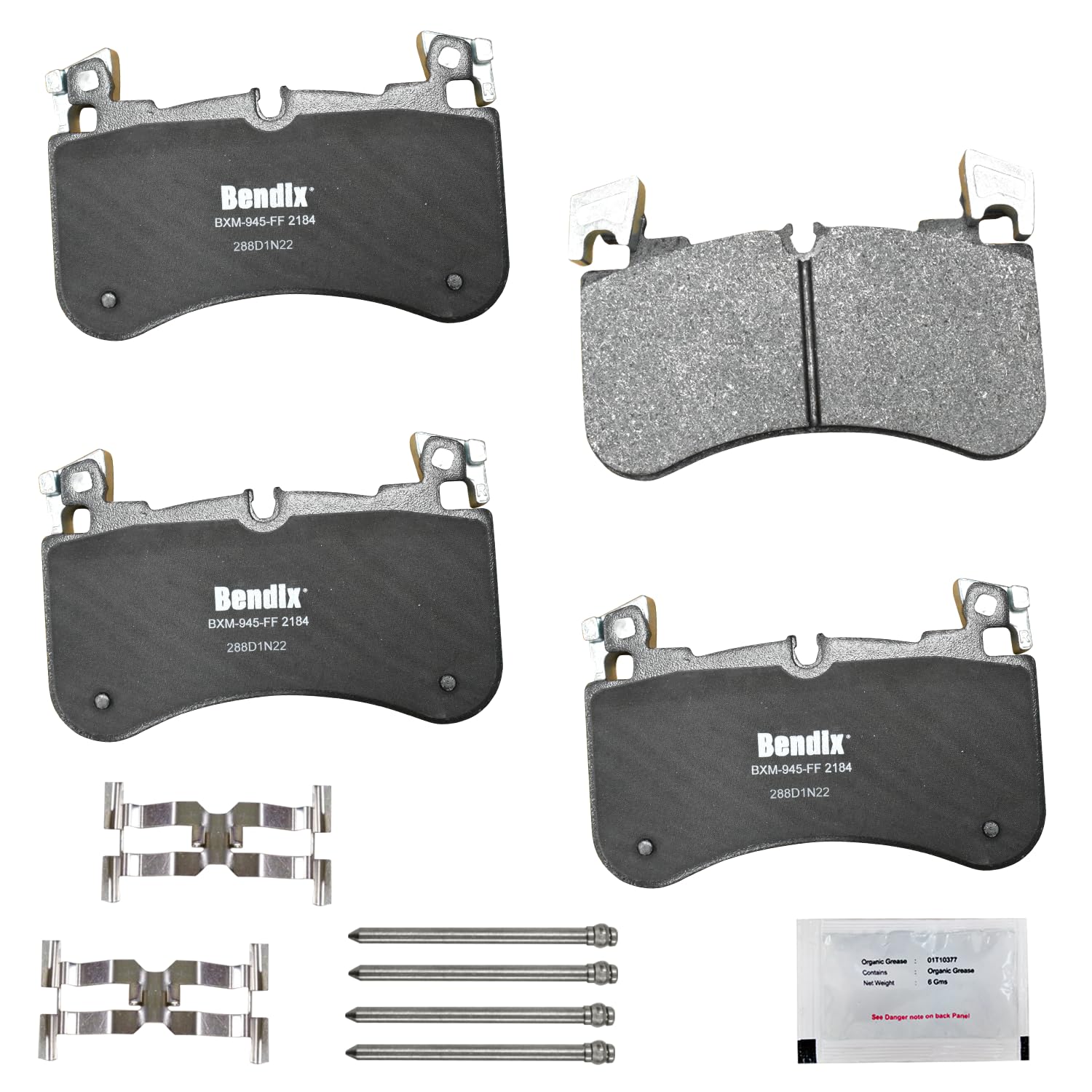 Bendix Priority1 CFM2184 Semi-Metallic Front Brake Pads for Land Rover Defender 110 2020, Discovery 2020-2018, Range Rover 2021-2018, Range Rover Sport 2021-2018 Image