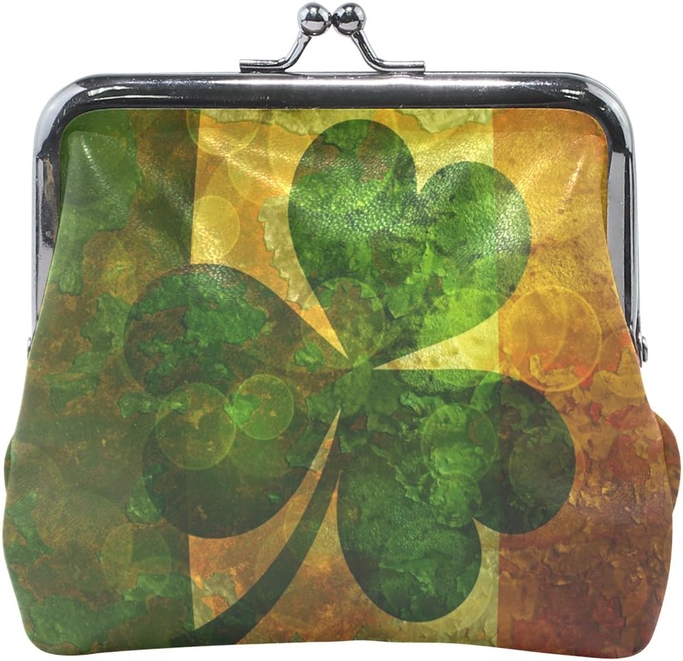 LIANCHENYI Clover Flag of Ireland Coin Wallets Mini Purse for Womens Girls Ladies