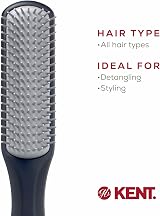 KENT KFM3 Men's 9-Row Gel Styler Hairbrush Daily Grooming Styling Products view 6