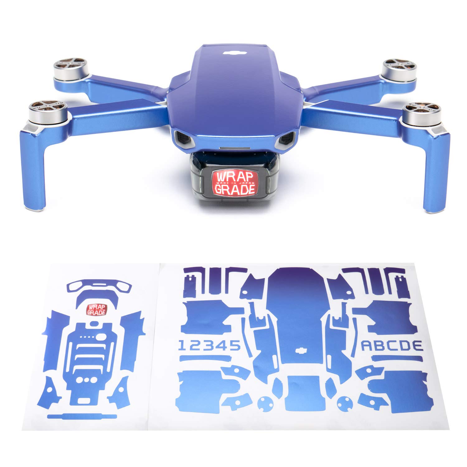 Wrapgrade Skin Sticker Set Compatible with DJI Mini 2 (CELESTE BLUE)