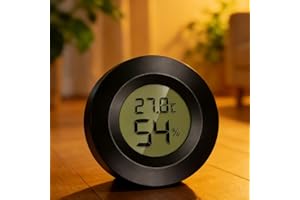 Digital Hygrometer Thermometer – Indoor/Outdoor Humidity & Temperature Monitor for Greenhouse, Terrarium, Humidor – ℉/℃ Dual 