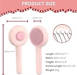 FurCare Flea Comb Set for Cats Dogs 7 Pieces Pink Stainless Steel Teeth view 3