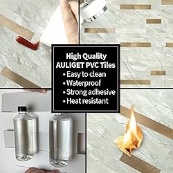 AULIGET 2 Sheets Faux Stone Peel and Stick