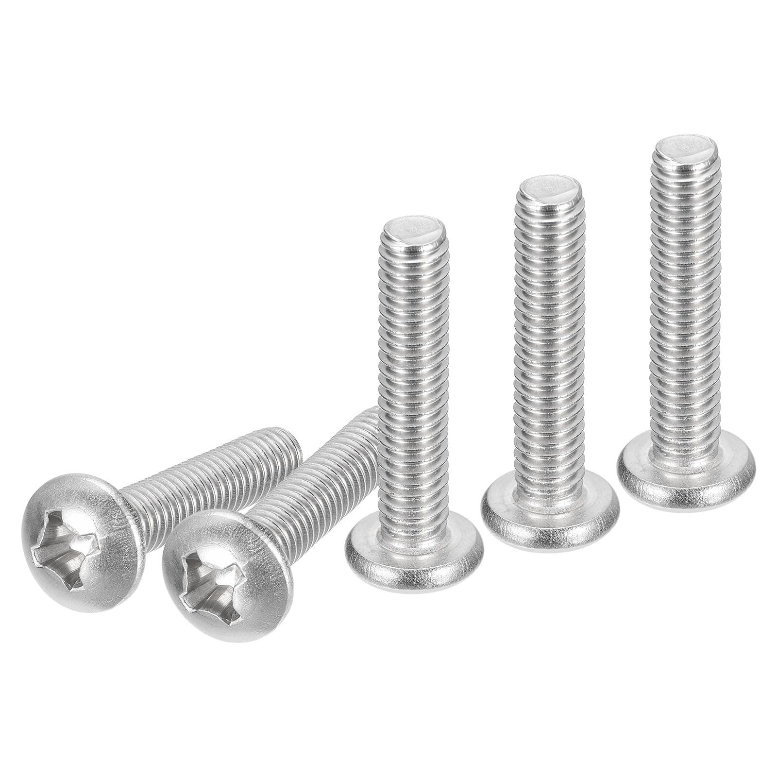 DTGN 5/16-18x1-3/4" Pan Head Machine Screws, 10Pcs 304 Stainless Steel, Phillips Drive, UNC Full Thread, Bright Finish, Screws Bolts Kit — image 1