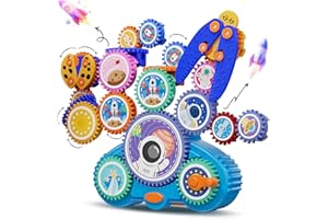 Fivoro STEM Gears Toys for Kids Ages 3+, Creative Learning Building Blocks, 18Pcs Educational Construction Toy Set, Electric & Manual Dual Mode, Versatile Gear Playset Gift for Boys & Girls
