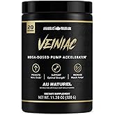 Anabolic Warfare Veiniac Muscle Pump Activator Supplement Stimulant Free Pre-Workout with L-Citrulline, Betaine Anhydrous, & Added AGMass™, Increases Nitric Oxide*, Natural 20 Servings