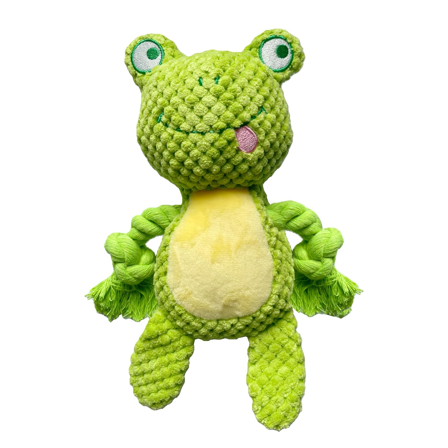 YUREMEEY Interactive Squeak Toys for Dogs, Puppy Chew Toys, Plush Dog with Squeak for Small and Medium Dogs, Frog