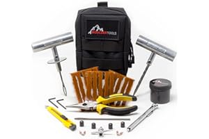 Boulder Tools - Compact Tire Repair kit with Molle Storage Pouch. Heavy Duty Universal Tire Plug Kit, Easily Stores Inside Your UTV, ATV, Truck, Motorcycle, Overlanding Gear or RV