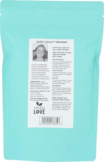 Amazon Com Amanda Love Tea Barefoot B Stevia Iced Organic 3 5 Ounce Grocery Gourmet Food