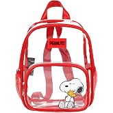 Bioworld Peanuts Snoopy &amp; Woodstock Clear 10" Adult Mini Backpack