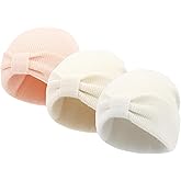 Slivery Color Baby Beanie with Cute Bow Infant Toddler Cuffed Beanies Winter Warm Infant Hat Newborn Winter Hat