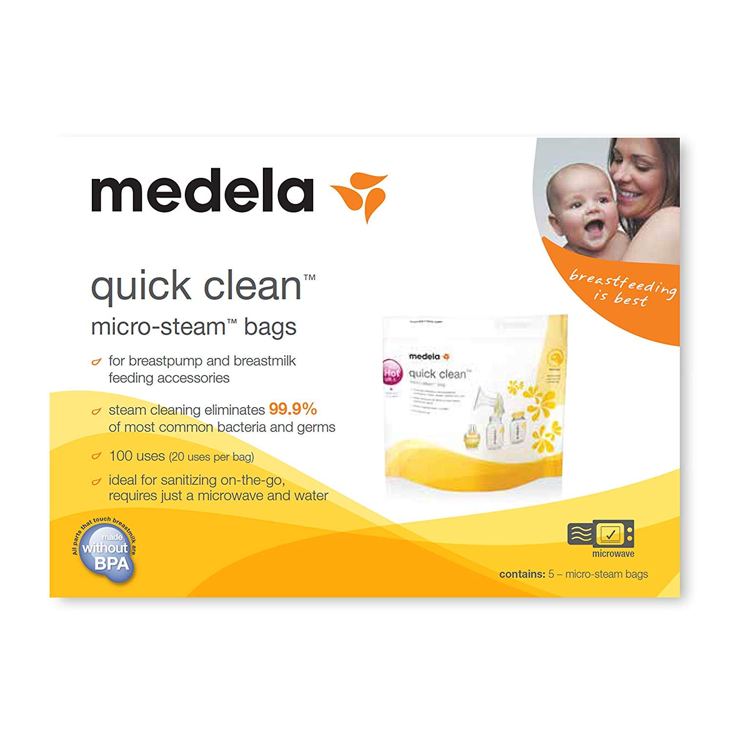 Photo 1 of 3 Boxes of Medela Quick Clean Micro-Steam Bags. 5 Bags per Box