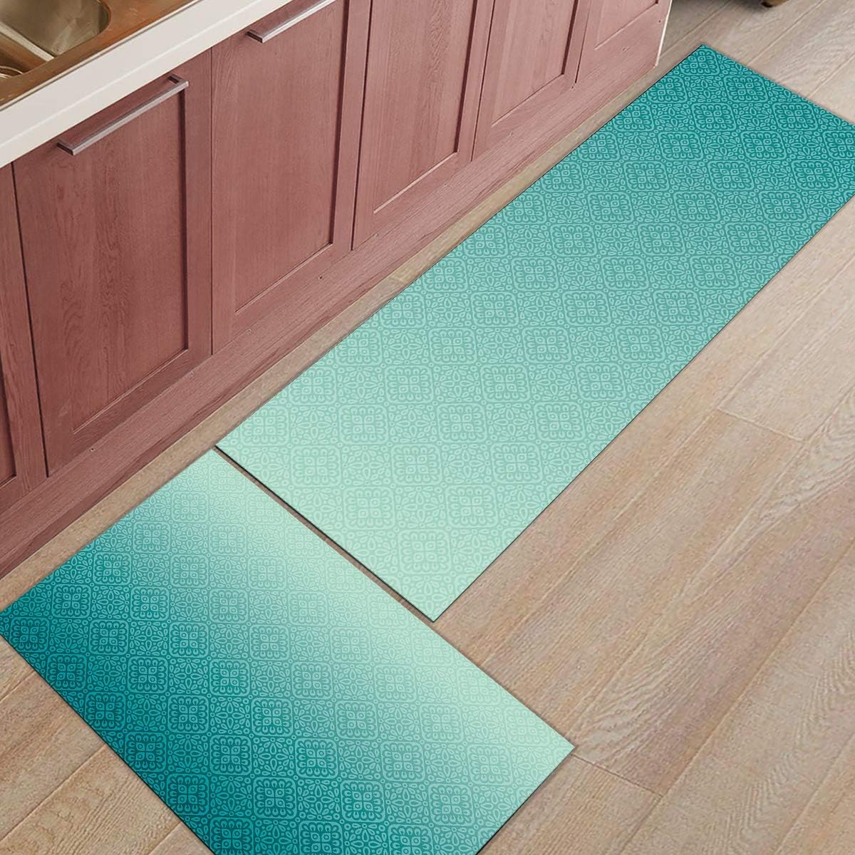 FAMILYDECOR Alfombra de cocina para piso, con parte trasera de goma antideslizante, a prueba FAMILYDECOR Alfombra de cocina para piso, con parte trasera de goma antideslizante, a prueba