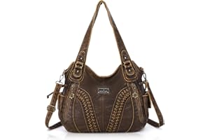 Purses and Handbags Women Fashion Tote Bag Shoulder Bags Top Handle Satchel Purses Washed Synthetic Leather Handbag