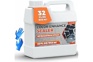 OAIEGSD High Gloss Wet Look Stone Sealer, Stone Color Enhancer Sealer, Long-Lasting Flagstone Gloss Sealer, Stone Wet Look Color Enhancer Sealer for All-Natural Stone, Pavers, Marble, Travertine