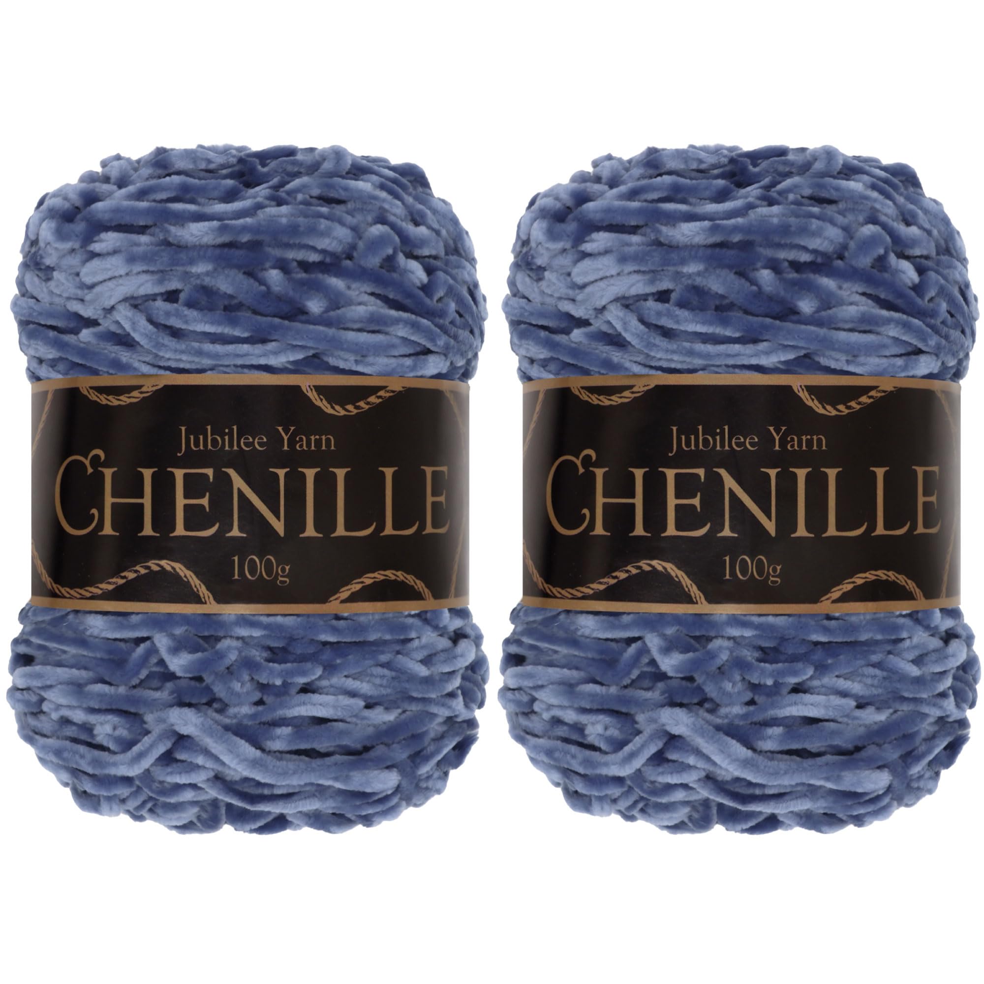 JubileeYarn Chenille Yarn - Worsted Weight - 100g/cake - Moonstone - 2 Cakes
