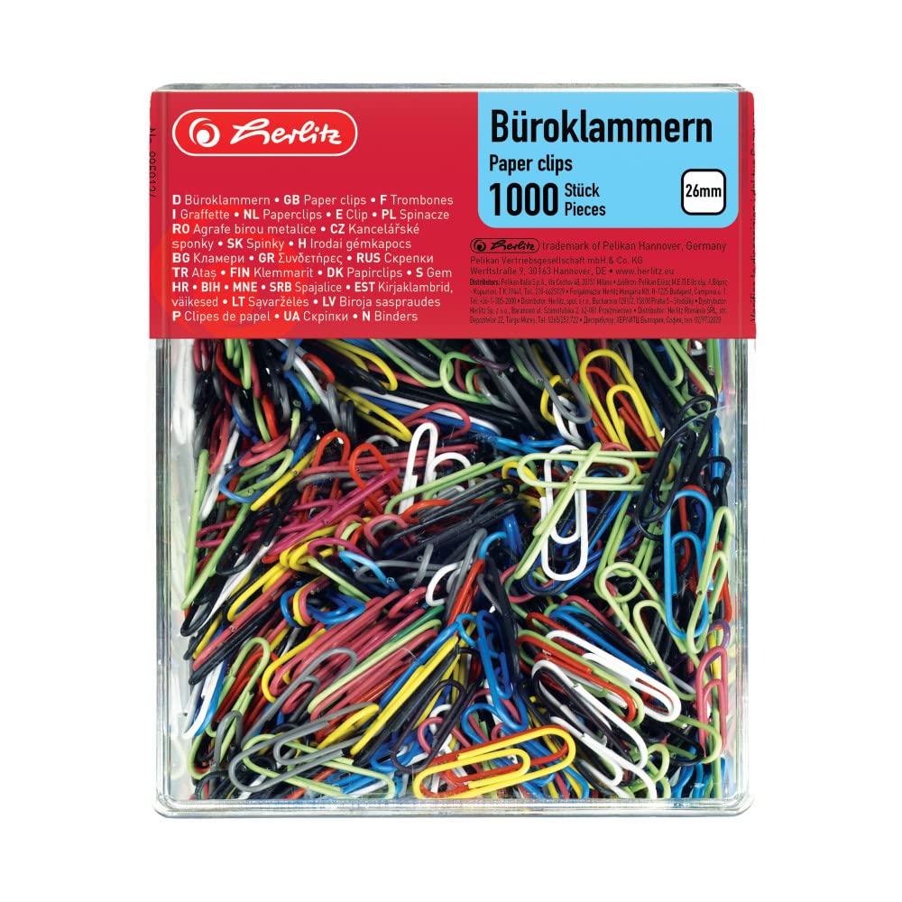 Herlitz 26mm Paper Clip (1000 Pieces)