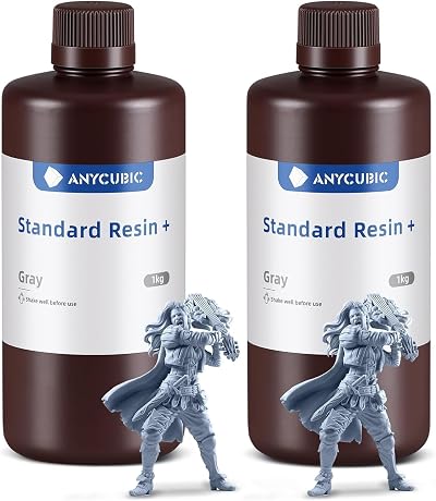 ANYCUBIC Standard Resin Plus Grey 2kg Low Odor 8K/14K LCD DLP SLA