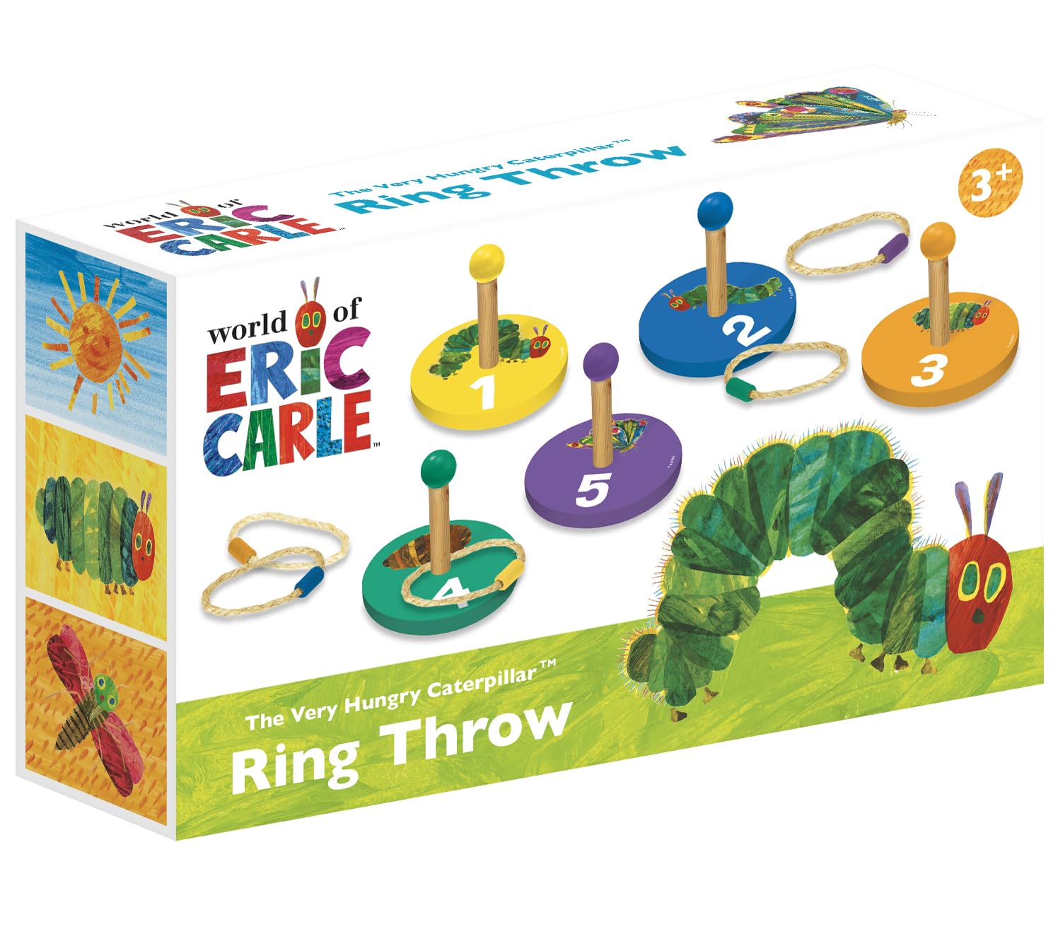 Children's Wooden Ring Toss Set - The Very Hungry Caterpillar Design - Fun For All The Family