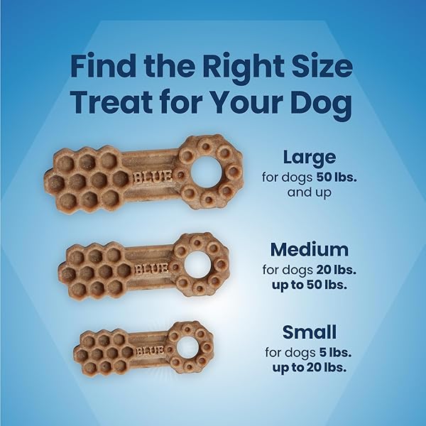 BLUE BUFFALO MEDIUM DENTAL CHEWS FOR DOGS, DAILY DENTAL CARE DOG TREATS MADE IN THE USA WITH NATURAL INGREDIENTS, CHICKEN & SPEARMINT (14 COUNT)