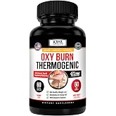 Kaya Naturals Oxy Burn Thermogenic Green Tea &amp; Raspberry Ketones - 60 Count | Green Tea Extract - Raspberry Ketones - Caffeine - Glucomannan - L-Carnitine - Thermogenic Energy Support - Active Lifestyle