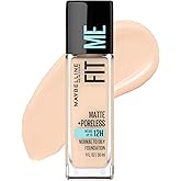 Maybelline New York Fit Me Matte + Poreless Foundation Makeup, Ultra-Lightweight Formula Controls Shine, for Normal to Oily S