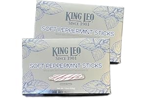 King Leo Soft Peppermint Sticks - Pack of 2 - Delicious and Classic Taste Since 1901 - Perfect for Sharing with Friends and Family - 11.5 oz Boxes