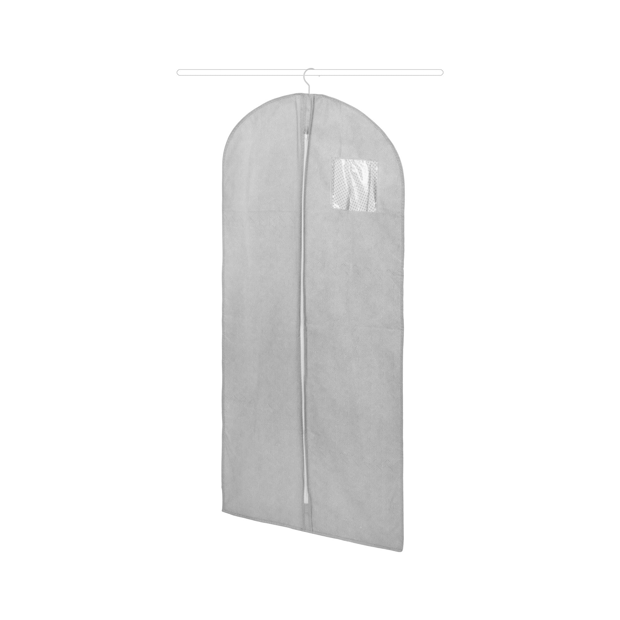 Compactor Clothes Cover Bag, Long Length for Dresses and Coats, Zip Closure, Anti-Dust, Boston Range, Grey/White, 60 x 137 cm, RAN10163
