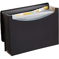 Callas Expanding File Folder, Letter Size (Fits A4 Papers ; Black ; 13 Pockets Pack of 1)