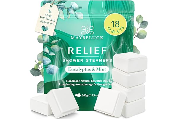 18 Pack Eucalyptus Mint Shower Steamers for Congestion & Sinus Relief – Eucalyptus for Shower, Aromatherapy Shower Bombs with