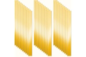 ANNBES HARDWARE 24 Pieces Brass Strip, Brass Sheet Brass Shim Stock Assortment Metal Shims, 6'' Length, 0.002'', 0.004'', 0.006'', 0.008'', 0.012'' and 0.016'' Thickness