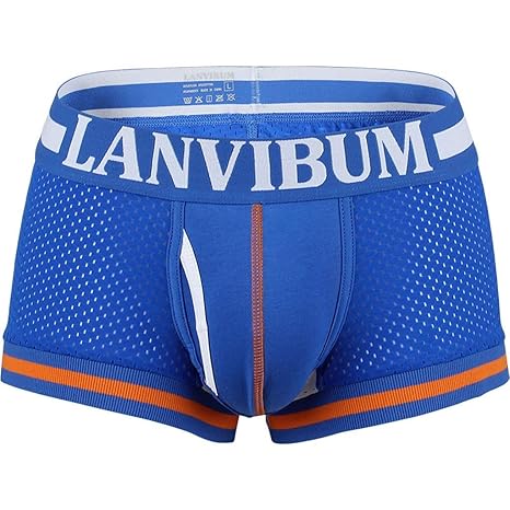 kolila Herren Mens Boxershorts Unterwäsche Komfort Mesh Atmungsaktiv Bulge Pouch Slip Unterhose Retroshorts Trunks für Männer