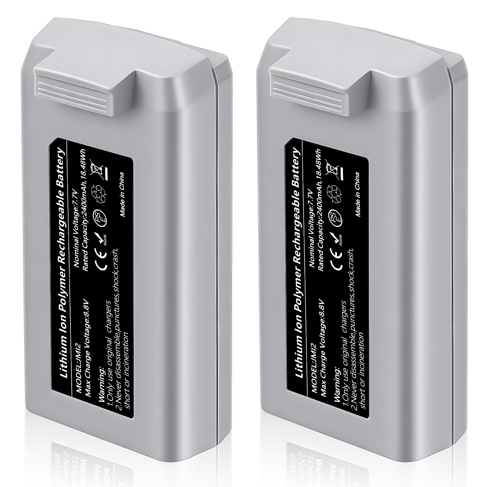 Photo 1 of Spicula Mini 4k Battery 2-Pack 2400mAh Capacity Intelligent Drone Replacement Battery, Max Flight time up to 31 Minutes, Compatible with Mini 4K/2/SE/2 SE Drones