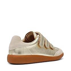 Steve Madden Women's Momentum Sneaker, Gold, 9.5