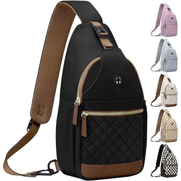 MOSISO Tan Sling Bag With Front Square Pockets Amazon.com : MOSISO Sling Bag RFID Crossbody Sling Backpack  main image 4
