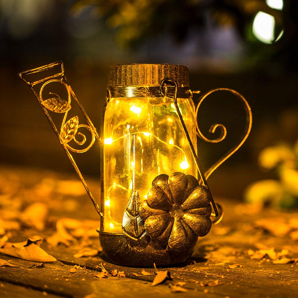 Solar Lantern Outdoor Garden Hanging Lantern Waterproof Solar Table Lamp Lights Warm White for Patio Yard Lawn Party Lanscape Decoration