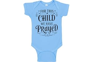 Aiden's Corner Cute For This Child We Have Prayed Pregnancy Announcement or Baptism Christening Clothes