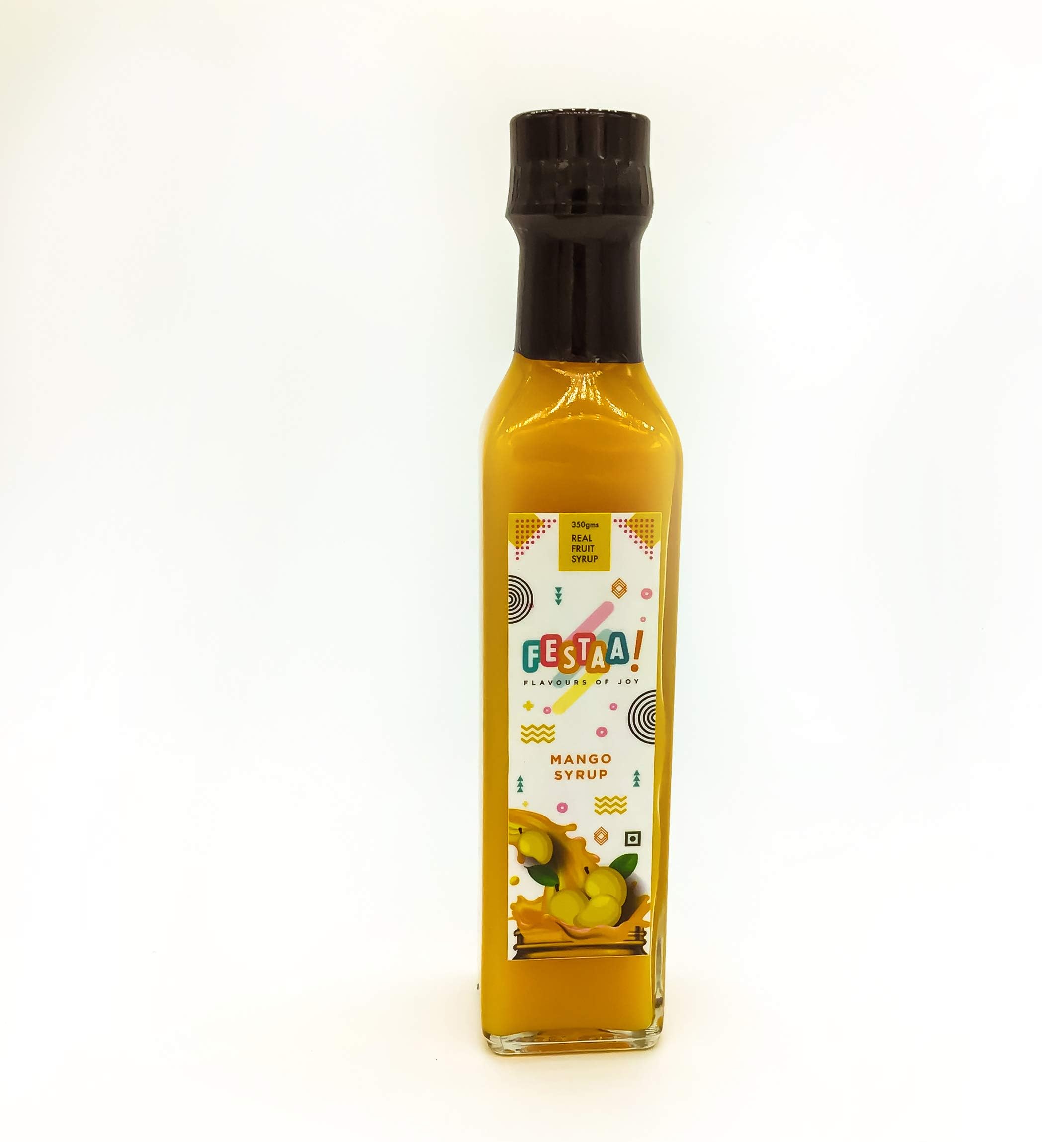 Festaa Mango Fruit Syrup - 100% Real Fruit, Natural, Hand Picked, top Quality raw Ingredients - No Added Synthetic Flavors (350 g)