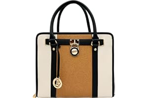 DEHITE Bible Cover Case for Women – Leather Bible Carrying Bag Large Size – | Size 13 x 10.6 x 2.4 IN | Pen Slots | Zippered Pocket | Premium PU Leather | – Brown Beige Christian Gifts Accessories