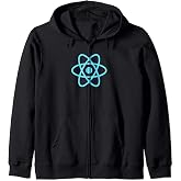 ReactJS React.js Official Logo JavaScript Framework Zip Hoodie
