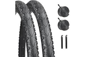 26 Inch Bike Tires Replacement Kits 2 Pack, HUIOK 26X1.75 Bike Tire Folding Bike Tires Replacement with 2 Tubes and 2 Levers Suitable for Hybrid City Road and Urban Road
