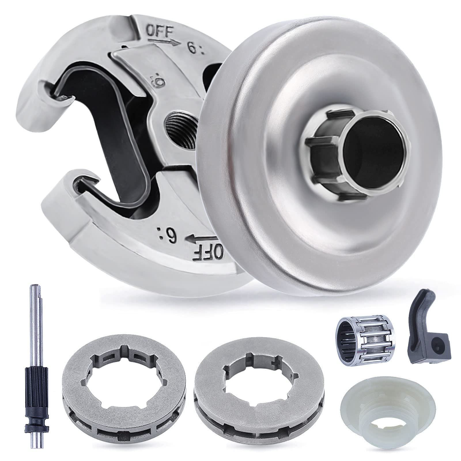 Adefol. 325 "Clutch Drum Sprocket Rim Oiler Pick-up Needle Bearing Worm Gear Kit For Husqvarna 340 345 346 350 351 Chainsaw for 503 98 00-02.