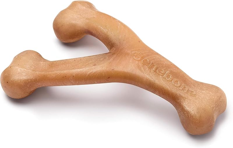 Benebone Indestructible Wishbone Dog Chew Toy Real Chicken Flavor Giant Breeds