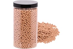 wohohoho 2.2lbs Mini Hydroponics Clay Pebbles, Upgraded 3mm-5mm Hydro Ceramsite Balls, Horticultural Top-Dressing Decorative Rocks for Aquaponics, Drainage Water, Purification, Cultivation